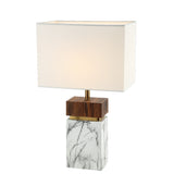 Lampa stojąca na stolik (56cm, złoto, marmur, drewno) Lucea 80413-02-TB1-SW, ETEN