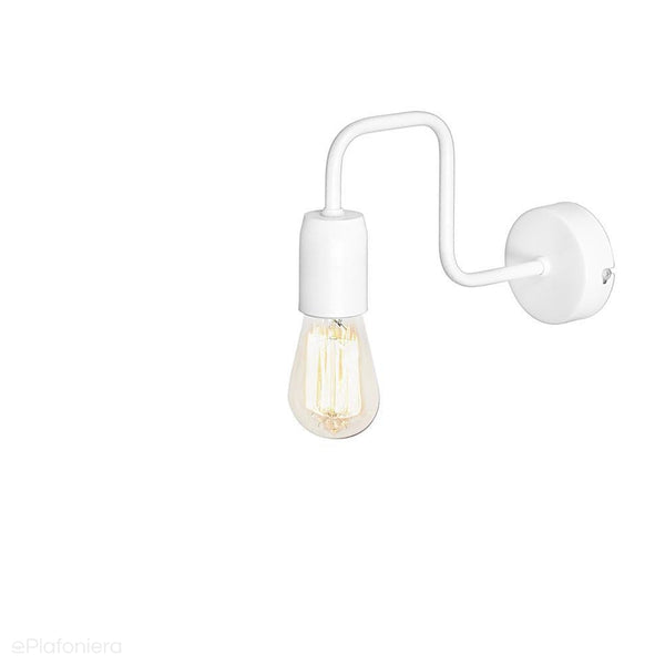 Biała metalowa lampa ścienna - kinkiet 1xE27, Aldex (eko white) 860C - ePlafoniera