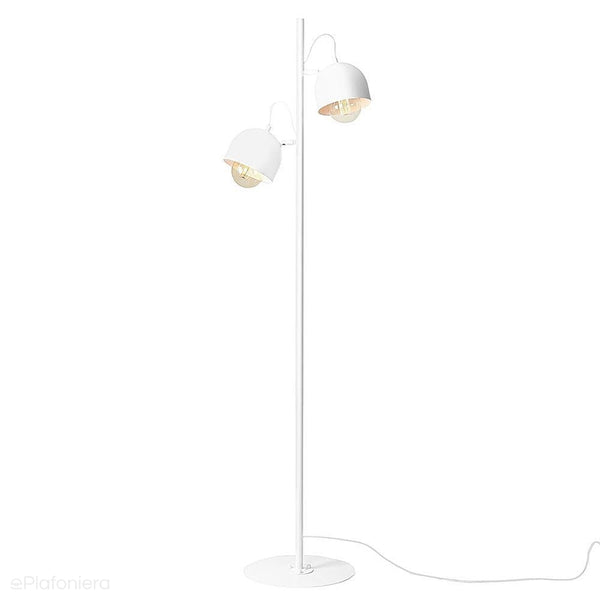 Biała lampa stojąca industrialna, vintage do salonu (podłogowa 1xE27) Aldex (beryl) 976A - ePlafoniera