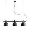 Czarna lampa wisząca industrialna, vintage do salonu (żyrandol na listwie 3xE27) Aldex (beryl) 976E1