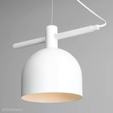 Biała lampa wisząca industrialna, vintage do salonu (1xE27) Aldex (beryl) 976G - ePlafoniera