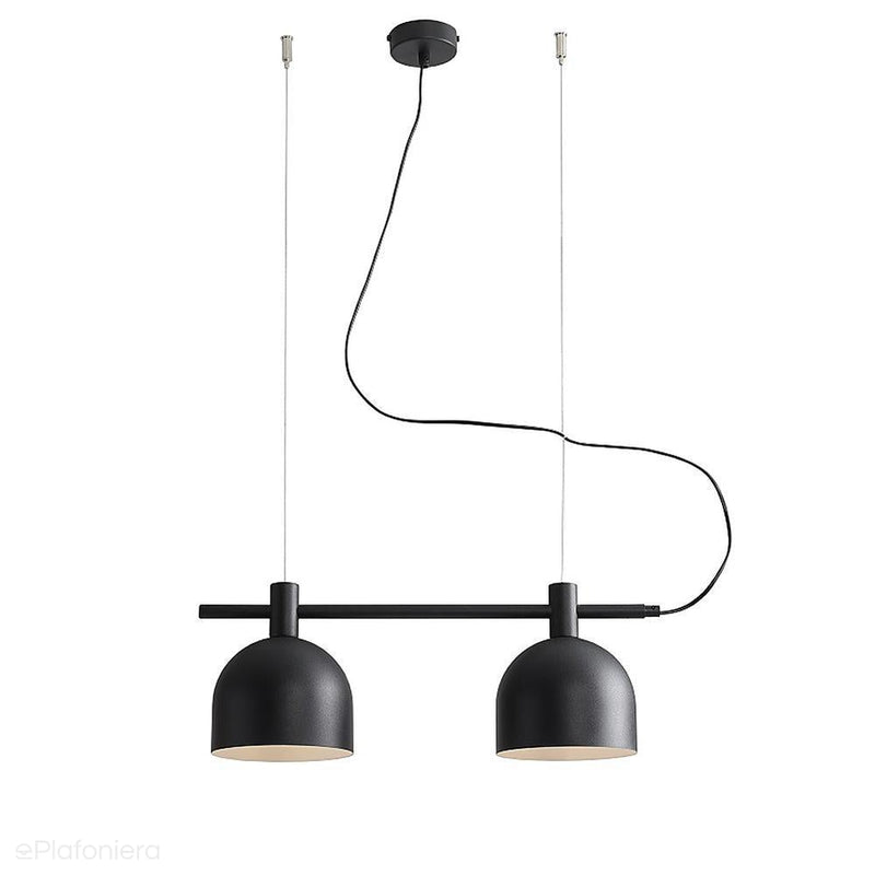 Czarna lampa wisząca industrialna, vintage do salonu (2xE27) Aldex (beryl) 976H1 - ePlafoniera
