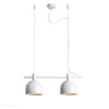 Biała lampa wisząca industrialna, vintage do salonu (2xE27) Aldex (beryl) 976H