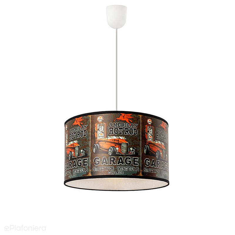 Abażur PCV 35cm, lampa wisząca do pokoju dziecka (1x E27) Lampex (Garage) 977/B