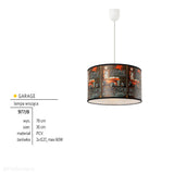 Abażur PCV 35cm, lampa wisząca do pokoju dziecka (1x E27) Lampex (Garage) 977/B