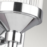 Lampa do łazienki wys.38cm ścienna szklana - kinkiet chrom (G9 1x4W) Feiss (Paulson)