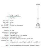Chromowa lampa wisząca LED do łazienki salonu sypialni (G9 1x4W) Elstead (Agatha)