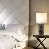 Lampa stojąca 65cm - stołowa (ceramika grafitowa) do sypialni salonu (1xE27) Elstead (Barbican)