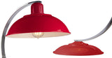 Metalowa lampa vintage, loftowa - czerwona stojąca na biurko (1xE27) Elstead (Franklin)