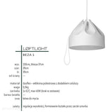 Nowoczesna biała lampa wisząca - duoflex, do salonu, sypialni (1xE27) (Beza 1) Loftlight