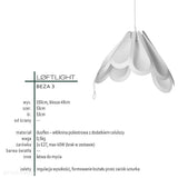 Nowoczesna biała lampa wisząca - duoflex, do salonu, sypialni (1xE27) (Beza 3) Loftlight