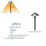 Lampa stojąca 44cm ogrodowa zewnętrzna słupek IP 44 (2W, 3000K) (system 12V LED) Ceto