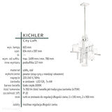 Lampa wisząca City z mlecznym szkłem + pewter - Kichler (LED, 65x60cm, 7xG9)