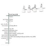 Kinkiet chrom - 4 klosze (83x24cm), do łazienki salonu sypialni (G9 4x4W) Kichler (Cora)