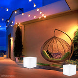 Ozdobna lampa ogrodowa solarna kostka Cuby 20/40/53 RGB Newgarden + ładowarka