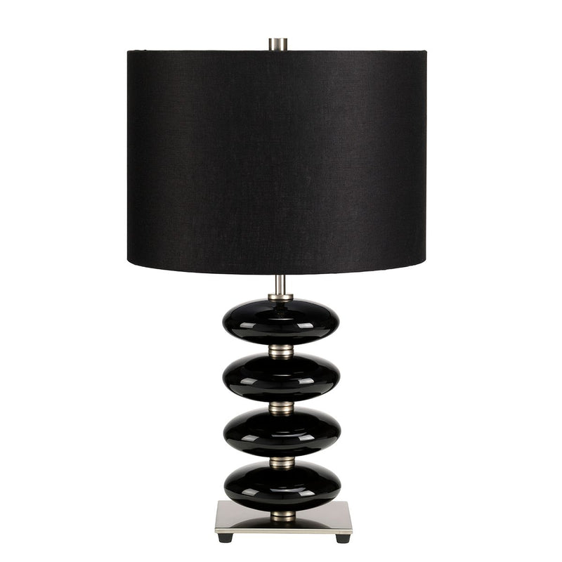 Lampa stojąca 60cm - stołowa (czarna porcelana) do salonu sypialni gabinetu (1xE27) Elstead (Onyx)