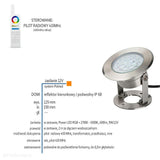 Reflektor kierunkowy, lampa ogrodowa do fontanny IP 68 (9W, RGB+2700K-6500K) (system 12V LED) Domi