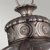 Lampa wisząca kula 37cm (metal - szkło) antyczny nikiel, do salonu sypialni (3xE14) Feiss (Adams)