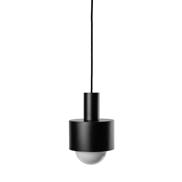 Czarna metalowa lampa wisząca do sypialni i salonu - Enkel 1, Ummo