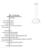 Biała lampa 35cm, LED 25W - wisząca do kuchni jadalni salonu Elstead (Europa)