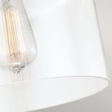 Szklana lampa sufitowa 23cm (polerowany nikiel) plafon do salonu sypialni (1xE27) Feiss (Hounslow)