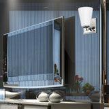 Lampa ścienna - kinkiet (szkło mleczne, nikiel) do salonu sypialni kuchni (1xE27) Feiss (Pave)