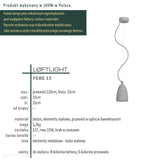 Betonowa lampa wisząca - nowoczesna industrialna, do salonu (1xE27) (Febe 15) Loftlight