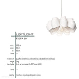 Żyrandol pokojowy lampa wisząca biała Fiora 50 LoftLight