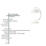 Metalowa lampa vintage, loftowa - kremowa stojąca na biurko (1xE27) Elstead (Franklin)