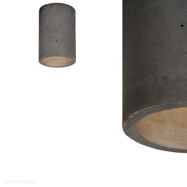 Betonowa lampa sufitowa spot - nowoczesna industrialna tuba, do salonu sypialni (GU10, 5W) (Funta) Loftlight