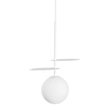 Biała stylowa lampa wisząca do salonu Fyllo A - kula 15cm Ummo