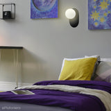 Czarny kinkiet Hanea - nowoczesna lampa do salonu, sypialni, łazienki, Ummo