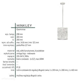 Lampa wisząca 26cm (vintage brąz, bursztyn, kryształy) do salonu, sypialni (1xE27) Hinkley (Gemma)