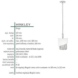 Lampa wisząca kryształowa do sypialni salonu 1xE27 Hinkley (Gigi)