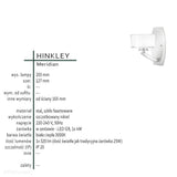 Klasyczna lampa ścienna Meridian (szczotkowany nikiel) - Hinkley (LED / G9 1x4W)