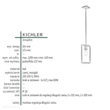 Lampa wisząca ramka do salonu - Kichler, Imahn