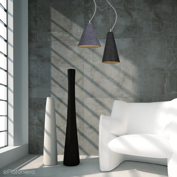 Betonowa lampa - wisząca nowoczesna industrialna, do salonu kuchni (20cm 1xE27) (Kobe 1) Loftlight