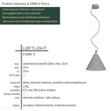 Betonowa lampa - wisząca nowoczesna industrialna, do salonu kuchni (27cm 1xE27) (Kobe 3) Loftlight