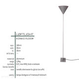 Metalowa lampa stojąca - podłogowa do salonu sypialni (1xE27) (Konko) Loftlight