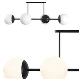 Czarna nowoczesna lampa sufitowa Kop D - stylowy żyrandol nad stół Ummo