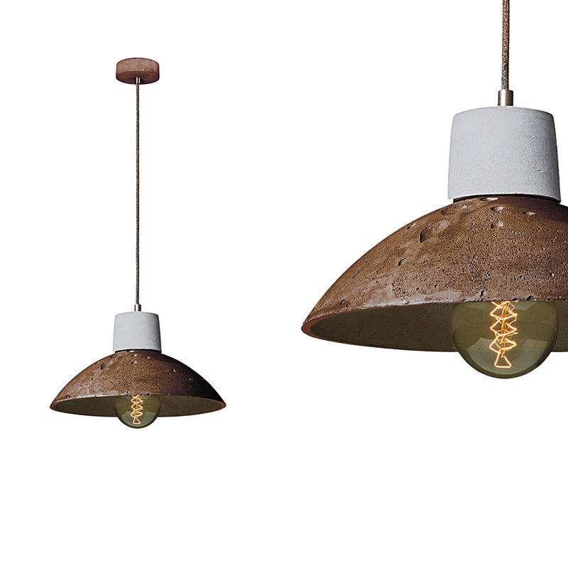 Betonowa lampa dwukolorowa - wisząca nowoczesna industrialna, do salonu kuchni (1xE27) (Korta 3) Loftlight
