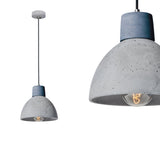 Betonowa lampa dwukolorowa - wisząca nowoczesna industrialna, do salonu kuchni (1xE27) (Korta 1) Loftlight