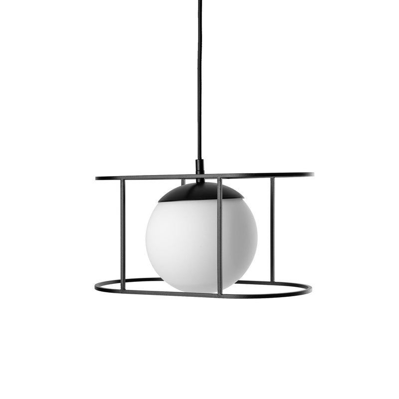 Czarna klatka - nowoczesna lampa wisząca Kuglo B Ummo