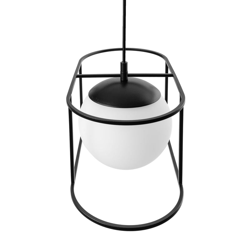 Czarna klatka - nowoczesna lampa wisząca Kuglo B Ummo