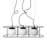 Kuglo D - potrójna lampa wisząca nad stół, do kuchni i jadalni Ummo