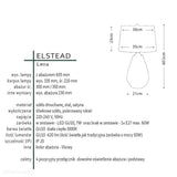 Lampa stołowa Lena z satynowym abażurem - Elstead, 60 cm (śliwkowe szkło, 1xE27, 1xGU10)