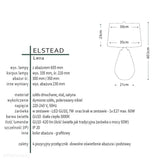 Lampa stołowa Lena z dymionym szkłem - Elstead, 60cm (1xE27, 1xGU10)