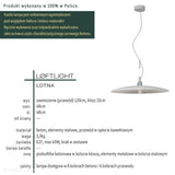Betonowa lampa - wisząca nowoczesna industrialna, do salonu kuchni (1xE27) (Lotna) Loftlight