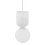 Biała metalowa lampa wisząca do salonu i sypialni Luoti - Ummo