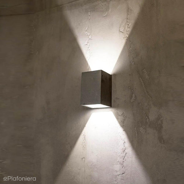Betonowy kinkiet - lampa ścienna do salonu sypialni kuchni (LED 2x8W) (Orto Mini) Loftlight